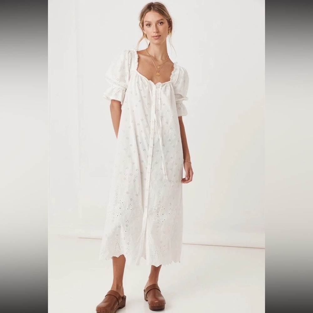 Spell White Bo Day Dress XS